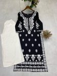 NEW ARRIVAL RAYON EMBROIDERY WORK KURTI PALAZZO SET FESTIVE WEAR WHOLESALE PRICE ETHNIC GARMENT (3)