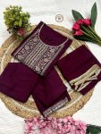 NEW ARRIVAL RAYON EMBROIDERY WORK TOP BOTTOM WITH DUPATTA PARTY WEAR WHOLESALE PRICE ETHNIC GARMENT (9)