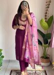 NEW ARRIVAL ROMAN SILK EMBROIDERY SEQUENCE AND DIAMOND WORK TOP BOTTOM WITH DUPATTA FESTIVE WEAR WHOLESALE PRICE ETHNIC GARMENT (2)