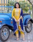 NEW ARRIVAL ROMAN SILK SEQUENCE EMBROIDERY WORK TOP BOTTOM WITH DUPATTA PARTY WEAR WHOLESALE PRICE ETHNIC GARMENT (2)