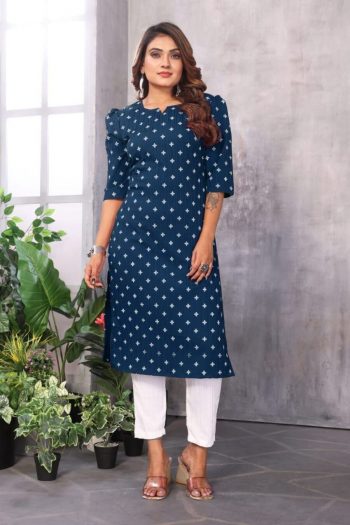 NEW ARRIVAL SUGARCANE WHITE INK PRINTED TOP PANT SET  TEAL