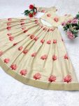 NEW ARRIVAL TISSUE SILK DIGITAL PRINTED LEHENGA CHOLI FESTIVE WEAR WHOLESALE PRICE ETHNIC GARMENT (4)