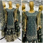 NEW ARRIVAL TWILL NET EMBROIDERY SEQUENCE WORK TOP SHARARA WITH DUPATTA PARTY WEAR WHOLESALE PRICE ETHNIC GARMENT (6)
