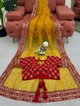 NEW ARROVAL ORGANZA SILK SEQUENCE WITH THREAD WORK SAREE WITH UNSTITCHED BLOUSE FESTIVE WEAR WHOLESALE PRICE ETHNIC GARMENT (5)