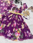 PARTY WEAR GEORGETTE DIGITAL PRINT WORK KID GOWN WITH DUPATTA FESTIVE WEAR WHOLESALE PRICE ETHNIC GARMENT (1)