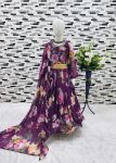 PARTY WEAR GEORGETTE DIGITAL PRINT WORK KID GOWN WITH DUPATTA FESTIVE WEAR WHOLESALE PRICE ETHNIC GARMENT (1)
