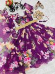 PARTY WEAR GEORGETTE DIGITAL PRINT WORK KID GOWN WITH DUPATTA FESTIVE WEAR WHOLESALE PRICE ETHNIC GARMENT (1)