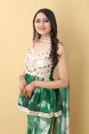 PARTY WEAR GEORGETTE EMBROIDERY SEQUENCE WORK TOP SHARARA WITH DUPATTA WHOLESALE PRICE ETHNIC GARMENT (6)