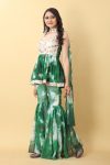PARTY WEAR GEORGETTE EMBROIDERY SEQUENCE WORK TOP SHARARA WITH DUPATTA WHOLESALE PRICE ETHNIC GARMENT (6)