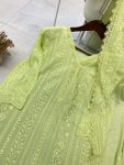 RICH LOOK CHINON COTTON THREAD EMBROIDERY WORK WITH GPO LACE WORK TOP BOTTOM WITH DUPATTA PARTY WEAR WHOLESALE PRICE ETHNIC GARMENT (3)
