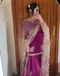 RICH LOOK CHINON SEQUENCE EMBROIDERY WORK TOP PALAZZO WITH DUPATTA FESTIVE WEAR WHOLESALE PRICE ETHNIC GARMENT (3)