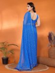 RICH LOOK GEORGETTE FOIL PRINTED SAREE WITH UNSTITCHED BLOUSE PARTY WEAR WHOLESALE PRICE ETHNIC GARMENT (3)