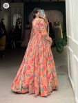 RICH LOOK GEORGETTE PRINTED GOWN WITH DUPATTA FESTIVE WEAR WHOLESALE PRICE ETHNIC GARMENT (3)