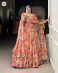 RICH LOOK GEORGETTE PRINTED GOWN WITH DUPATTA FESTIVE WEAR WHOLESALE PRICE ETHNIC GARMENT (3)
