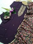 RICH LOOK VISCOSE RAYON SEQUENCE CODING EMBROIDERY WORK TOP BOTTOM WITH DUPATTA FESTIVE WEAR WHOLESALE PRICE ETHNIC GARMENT (4)