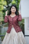 TRADITIONAL JACQUARD SILK PAITHANI WEAVING WORK STITCHED LEHENGA WITH TOP PARTY WEAR WHOLESALE PRICE ETHNIC GARMENT (7)