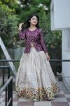 TRADITIONAL JACQUARD SILK PAITHANI WEAVING WORK STITCHED LEHENGA WITH TOP PARTY WEAR WHOLESALE PRICE ETHNIC GARMENT (3)