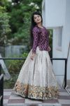 TRADITIONAL JACQUARD SILK PAITHANI WEAVING WORK STITCHED LEHENGA WITH TOP PARTY WEAR WHOLESALE PRICE ETHNIC GARMENT (3)
