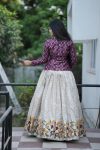 TRADITIONAL JACQUARD SILK PAITHANI WEAVING WORK STITCHED LEHENGA WITH TOP PARTY WEAR WHOLESALE PRICE ETHNIC GARMENT (3)