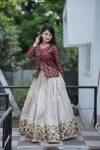 TRADITIONAL JACQUARD SILK PAITHANI WEAVING WORK STITCHED LEHENGA WITH TOP PARTY WEAR WHOLESALE PRICE ETHNIC GARMENT (7)