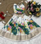 TRADITIONAL RIKO ZARI SAREE FABRIC WEAVING DIGITAL PRINTED WORK KID’S LEHENGA CHOLI PARTY WEAR WHOLESALE PRICE ETHNIC GARMENT (3)