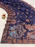 TRADITIONAL SOFT LICHI SILK JACQUARD WEAVING WORK SAREE WITH UNSTITCHED BLOUSE PARTY WEAR WHOLESALE PRICE ETHNIC GARMENT 1 (3)