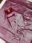 TRADITIONAL SOFT LICHI SILK WEAVING WORK SAREE WITH UNSTITCHED BLOUSE PARTY WEAR WHOLESALE PRICE ETHNIC GARMENT (4)