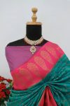 TRADITIONAL SOFT SILK COPPER ZARI WEAVING WORK SAREE WITH UNSTITCHED BLOUSE PARTY WEAR WHOLESALE PRICE ETHNIC GARMENT 2 (4)