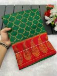 TRADITIONAL SOFT SILK COPPER ZARI WEAVING WORK SAREE WITH UNSTITCHED BLOUSE PARTY WEAR WHOLESALE PRICE ETHNIC GARMENT 4 (1)