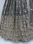 TRADITIONAL STAR GEORGETTE EMBROIDERY SEQUENCE WORK LEHENGA CHOLI WITH DUPATTA PARTY WEAR WHOLESALE PRICE ETHNIC GARMENT (3)