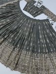 TRADITIONAL STAR GEORGETTE EMBROIDERY SEQUENCE WORK LEHENGA CHOLI WITH DUPATTA PARTY WEAR WHOLESALE PRICE ETHNIC GARMENT (3)