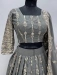 TRADITIONAL STAR GEORGETTE EMBROIDERY SEQUENCE WORK LEHENGA CHOLI WITH DUPATTA PARTY WEAR WHOLESALE PRICE ETHNIC GARMENT (3)