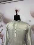 TRADITIONAL VISCOSE SILK EMBROIDERY SEQUENCE WORK MEN’S KURTA WITH PAYJAMA (2)