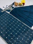TRADTIONAL VICHITRA SILK SEQUENCE EMBROIDERY WORK GOWN WITH DUPATTA PARTY WEAR WHOLESALE PRICE ETHNIC GARMENT (4)