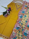 TRANDING VISCOSE CHANDERI SEQUENCE CODING EMBROIDERY WORK TOP BOTTOM WITH DUPATTA FESTIVE WEAR WHOLESALE PRICE ETHNIC GARMENT (5)