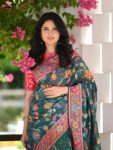 TRENDING BANARASI SOFT SILK ZARI WEAVING WORK SAREE WITH UNSTITCHED BLOUSE PARTY WEAR WHOLESALE PRICE ETHNIC GARMENT (11)