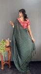 TRENDING CHIFFON KHADI PRINTED PLAIN SAREE WITH UNSTITCHED BLOUSE PARTY WEAR WHOLESALE PRICE ETHNIC GARMENT (15)