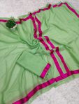 TRENDING CHIFFON SATIN LACE WORK SAREE WITH UNSTITCHED BLOUSE PARTY WEAR WHOLESALE PRICE ETHNIC GARMENT (2)