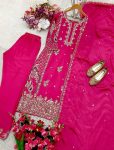 TRENDING CHINON SEQUENCE EMBROIDERY WORK TOP BOTTOM WITH DUPATTA PARTY WEAR WHOLESALE PRICE ETHNIC GARMENT (3)