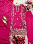 TRENDING CHINON SEQUENCE EMBROIDERY WORK TOP BOTTOM WITH DUPATTA PARTY WEAR WHOLESALE PRICE ETHNIC GARMENT (3)