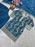 TRENDING CHINON SILK EMBROIDERY CODING SEQUENCE WORK TOP PALAZZO WITH DUPATTA PARTY WEAR WHOLESALE PRICE ETHNIC GARMENT (6)