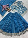 TRENDING CHINON SILK EMBROIDERY CODING SEQUENCE WORK TOP PALAZZO WITH DUPATTA PARTY WEAR WHOLESALE PRICE ETHNIC GARMENT (6)