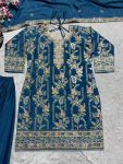 TRENDING CHINON SILK EMBROIDERY CODING SEQUENCE WORK TOP PALAZZO WITH DUPATTA PARTY WEAR WHOLESALE PRICE ETHNIC GARMENT (6)