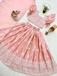 TRENDING CHINON SILK EMBROIDERY WORK KID’S LEHENGA CHOLI WITH DUPATTA PARTY WEAR WHOLESALE PRICE ETHNIC GARMENT (4)
