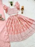 TRENDING CHINON SILK EMBROIDERY WORK KID’S LEHENGA CHOLI WITH DUPATTA PARTY WEAR WHOLESALE PRICE ETHNIC GARMENT (4)