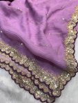 TRENDING CHRUNCHY CRUSH EMBROIDERY SEQUENCE ZARI WORK SAREE WITH UNSTITCHED BLOUSE PARTY WEAR WHOLESALE PRICE ETHNIC GARMENT (17)