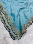 TRENDING CHRUNCHY CRUSH EMBROIDERY SEQUENCE ZARI WORK SAREE WITH UNSTITCHED BLOUSE PARTY WEAR WHOLESALE PRICE ETHNIC GARMENT (7)