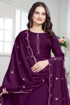 TRENDING COTTON SILK HAND EMBROIDERY WITH MOTI LACE WORK TOP BOTTOM WITH DUPATTA FESTIVE WEAR WHOLESALE PRICE ETHNIC GARMENT (18)