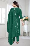 TRENDING COTTON SILK HAND EMBROIDERY WITH MOTI LACE WORK TOP BOTTOM WITH DUPATTA FESTIVE WEAR WHOLESALE PRICE ETHNIC GARMENT (23)