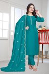 TRENDING COTTON SILK HAND EMBROIDERY WITH MOTI LACE WORK TOP BOTTOM WITH DUPATTA FESTIVE WEAR WHOLESALE PRICE ETHNIC GARMENT (5)